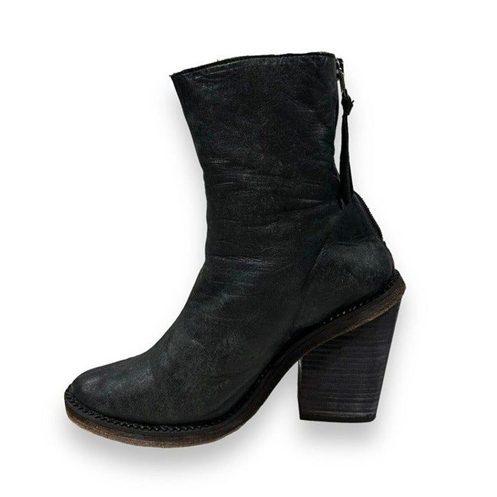 Free People Marquis Suede‎ Block Heel Boots Womens 37 (US 6.5)